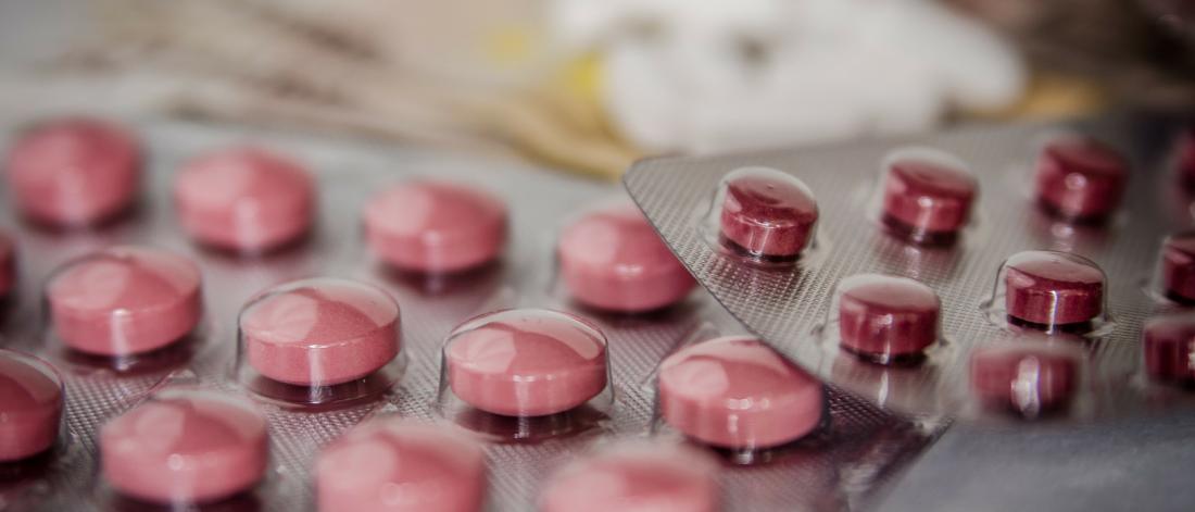 medication in blister packs.